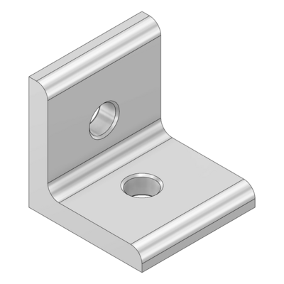 40-513-1 MODULAR SOLUTIONS ANGLE BRACKET<br>30MM TALL X 30MM WIDE W/ HARDWARE